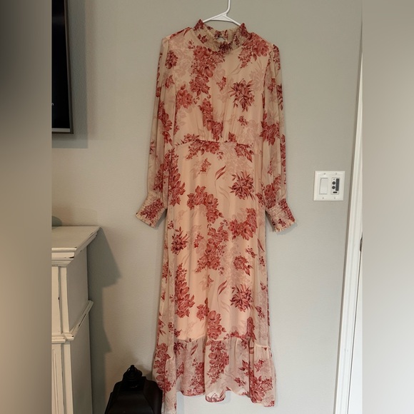 Baltic Born Floral Long Sleeve Dress in Pink and Red - Picture 15 of 16